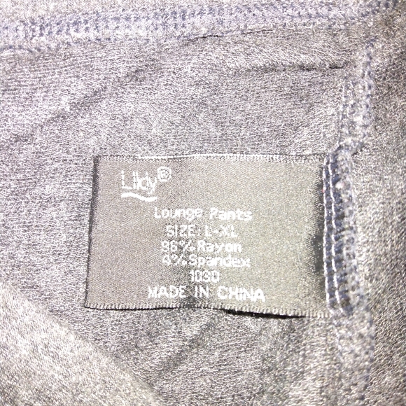 🌞🌞🌞 Lildy lounge pants size L-XL charcoal gray in excellent condition. - Picture 6 of 7